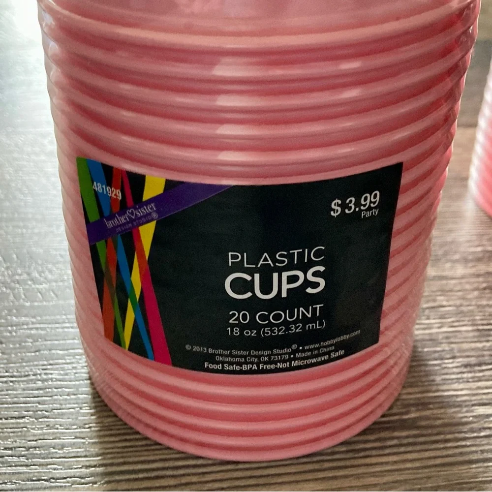 Mint and Pink Party Supplies - NWT